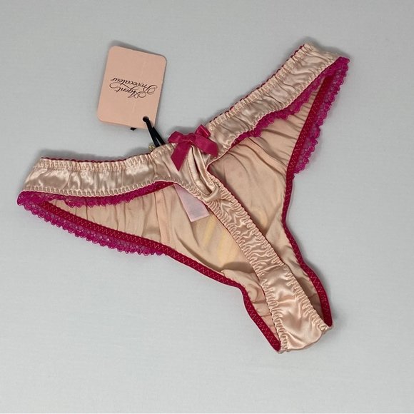 Agent Provocateur Bananarama Pink Silk Thong NWT - Picture 7 of 11